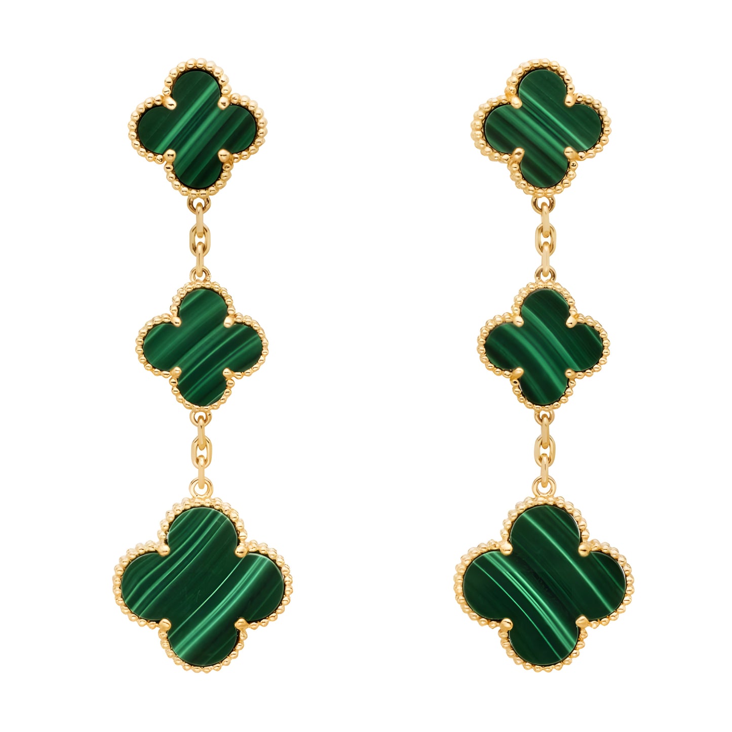 CLOVER DELUXE EARRINGS | GREEN