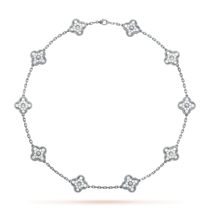 CLOVER DELUXE NECKLACE | PINK