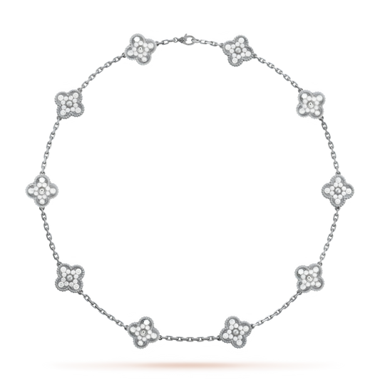 CLOVER DELUXE NECKLACE | PINK