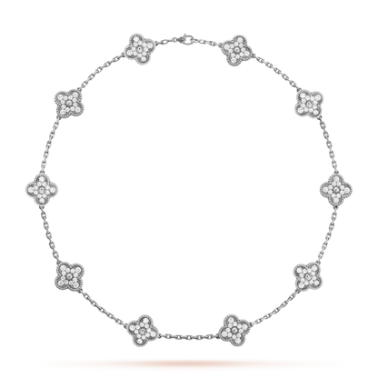 CLOVER DELUXE NECKLACE | GREEN
