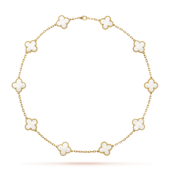 CLOVER DELUXE NECKLACE | WHITE