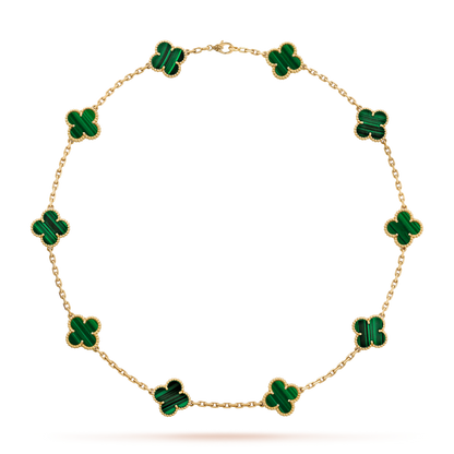 CLOVER DELUXE NECKLACE | GREEN