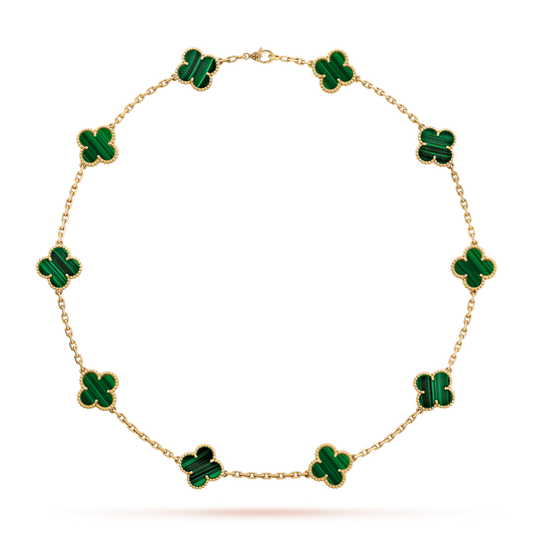 CLOVER DELUXE NECKLACE | GREEN