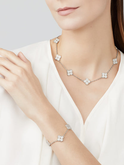 CLOVER DELUXE NECKLACE | PINK