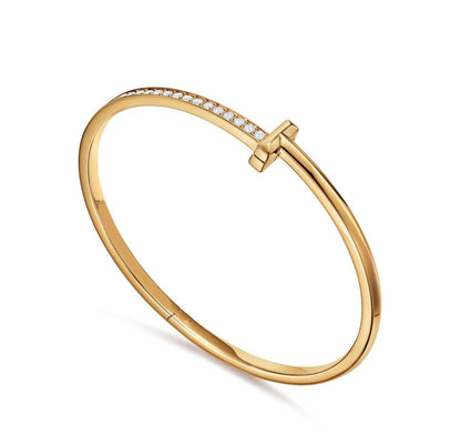 T BRACELET |  GOLD