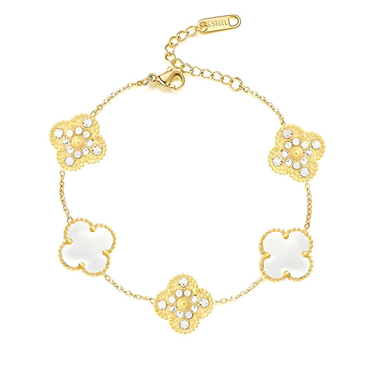 FLORAL BEAUTY DELUXE BRACELET | WHITE