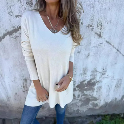 Leona™ | Relaxed V-Neck Knit Tunic