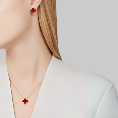 CELESTIAL BLOOM EARRINGS | RED